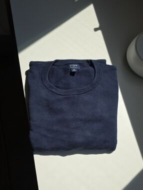 J. Crew Men’s 100% CottonNavy Blue Crewneck Sweater